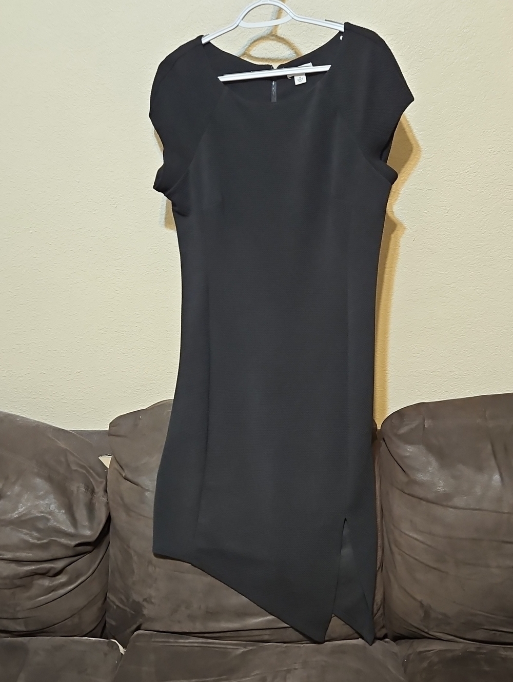 Cato Black Asymmetrical Sheath Dress
